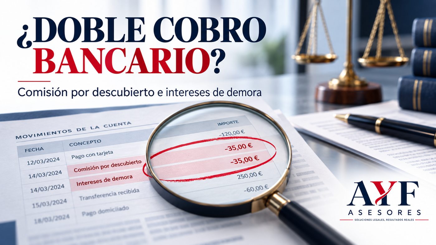 ¿Puede el banco cobrar comisión por descubierto e intereses de demora al mismo tiempo?